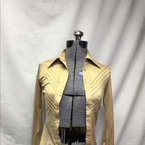 Vintage Lerner Gold Nylon Blouse